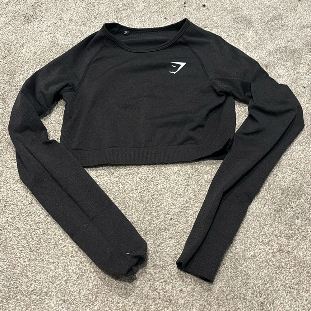 Gymshark Black Crop Top